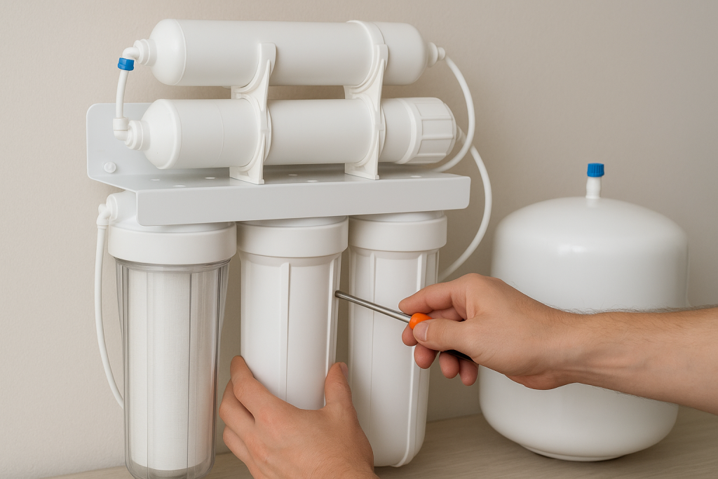 چرا فشار آب دستگاه تصفیه آب کم می‌شود و چگونه رفع کنیم؟